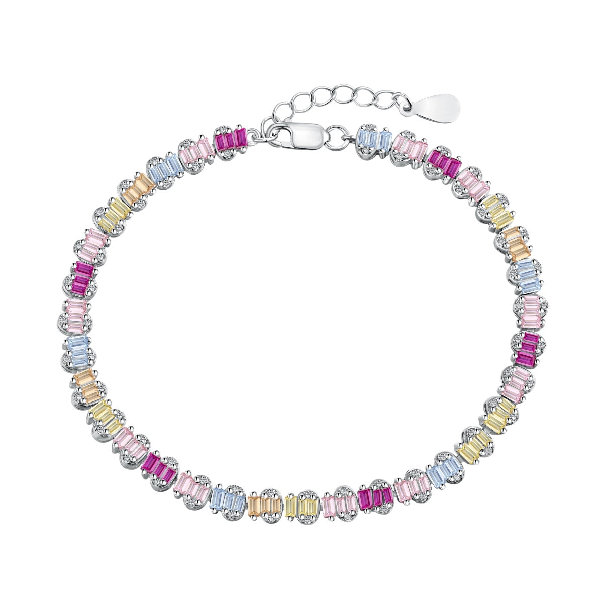 [LuckyStar]Delicate Colorful Emerald Cut Party Bracelet