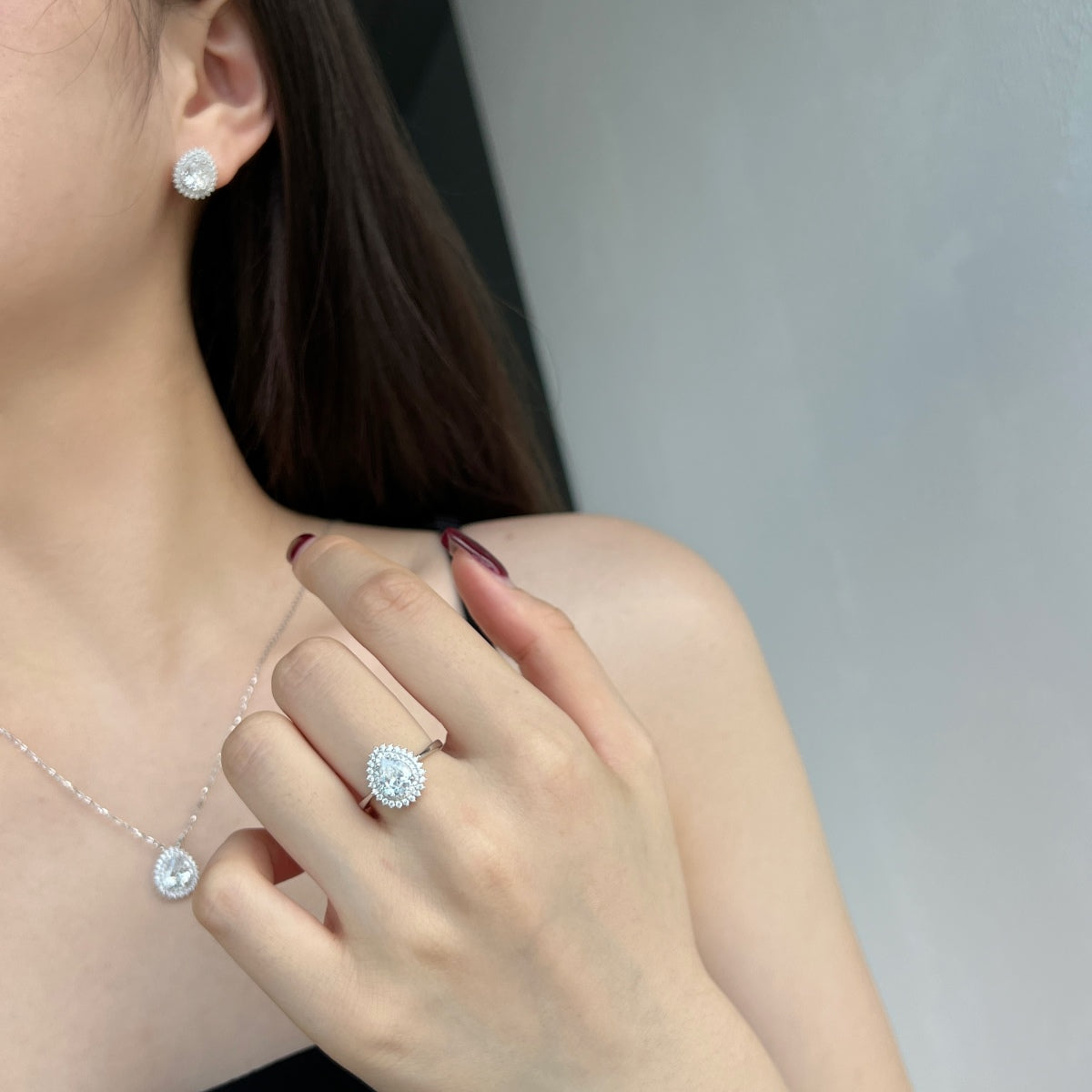 [LuckyStar]Delicate Gorgeous Pear Cut Daily Earrings