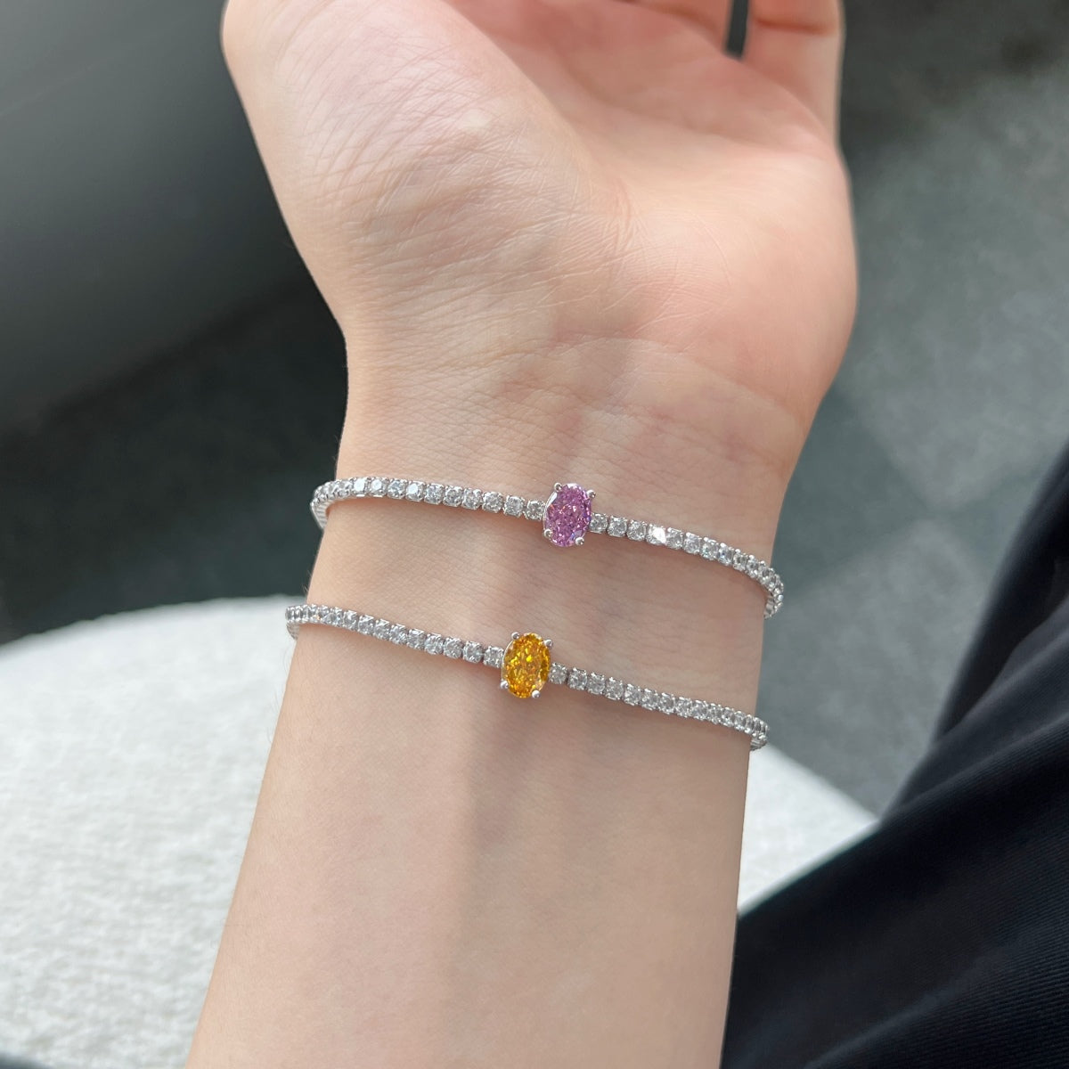 [LuckyStar]0.75 Carat Exquisite Oval Cut Daily Bracelet