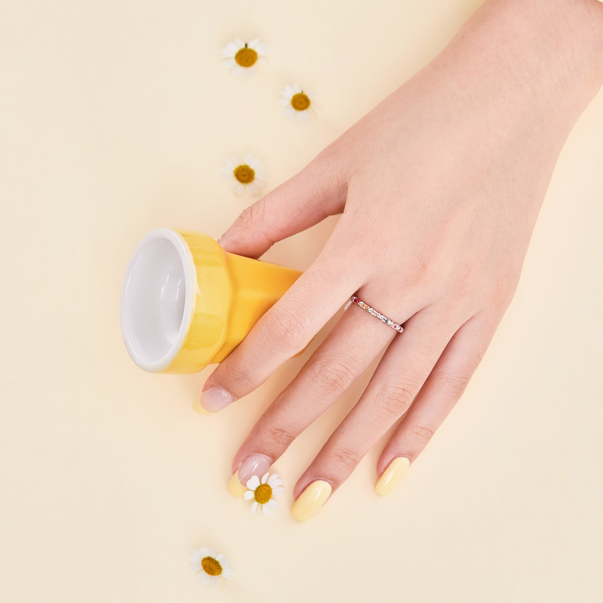 [LuckyStar]Charming Colorful Round Cut Daily Ring