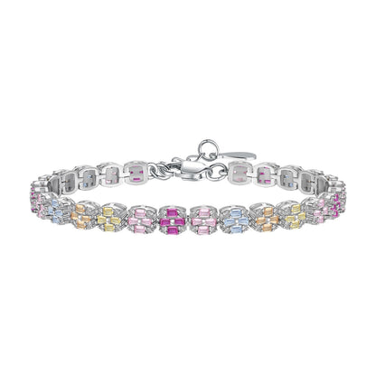 [LuckyStar]Delicate Colorful Emerald Cut Daily Bracelet