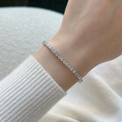 [LuckyStar]Dainty Charming Round Cut Tennis Bracelet