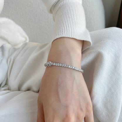 [LuckyStar]Dainty Charming Round Cut Tennis Bracelet