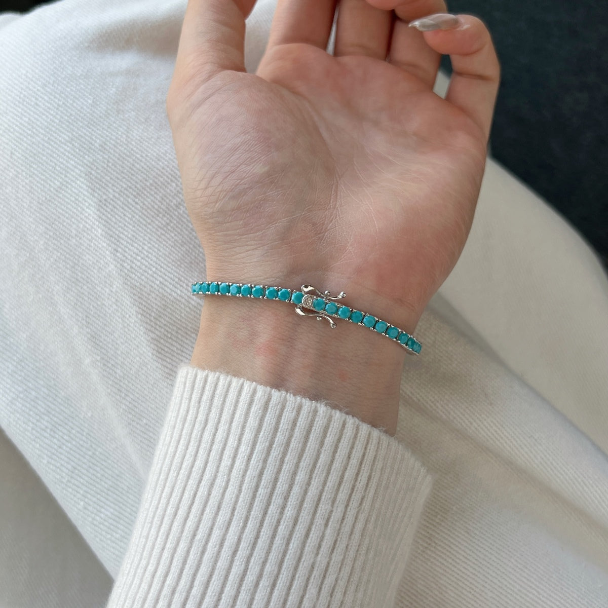 [LuckyStar]Dainty Charming Round Cut Tennis Bracelet