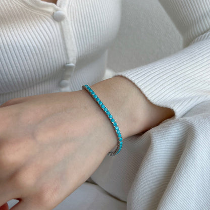 [LuckyStar]Dainty Charming Round Cut Tennis Bracelet