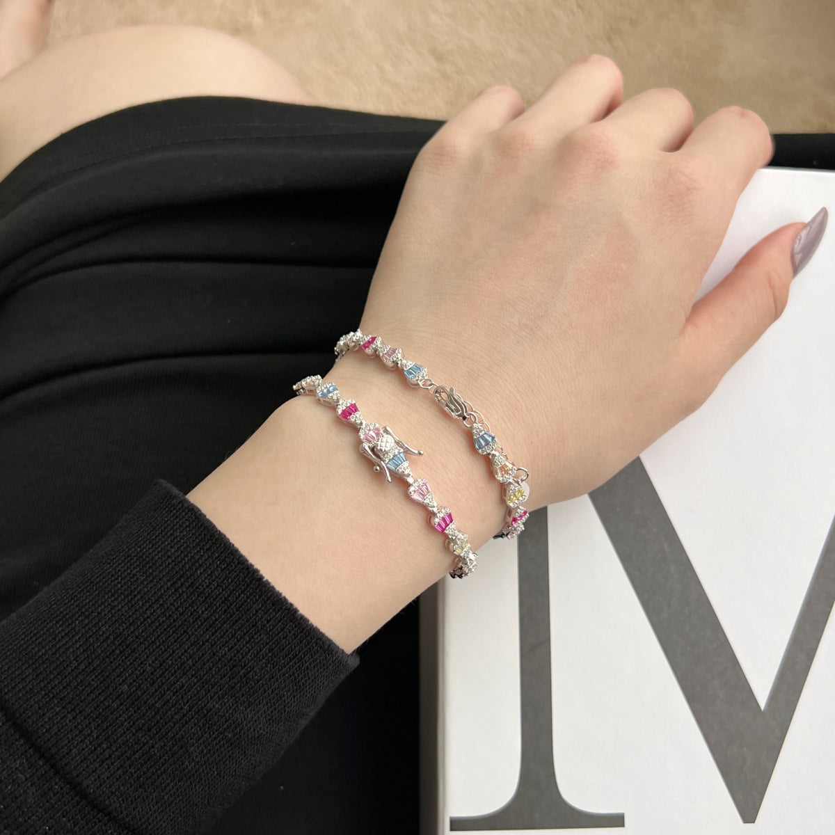 [LuckyStar]Radiant Water Drop Shape Daily Bracelet