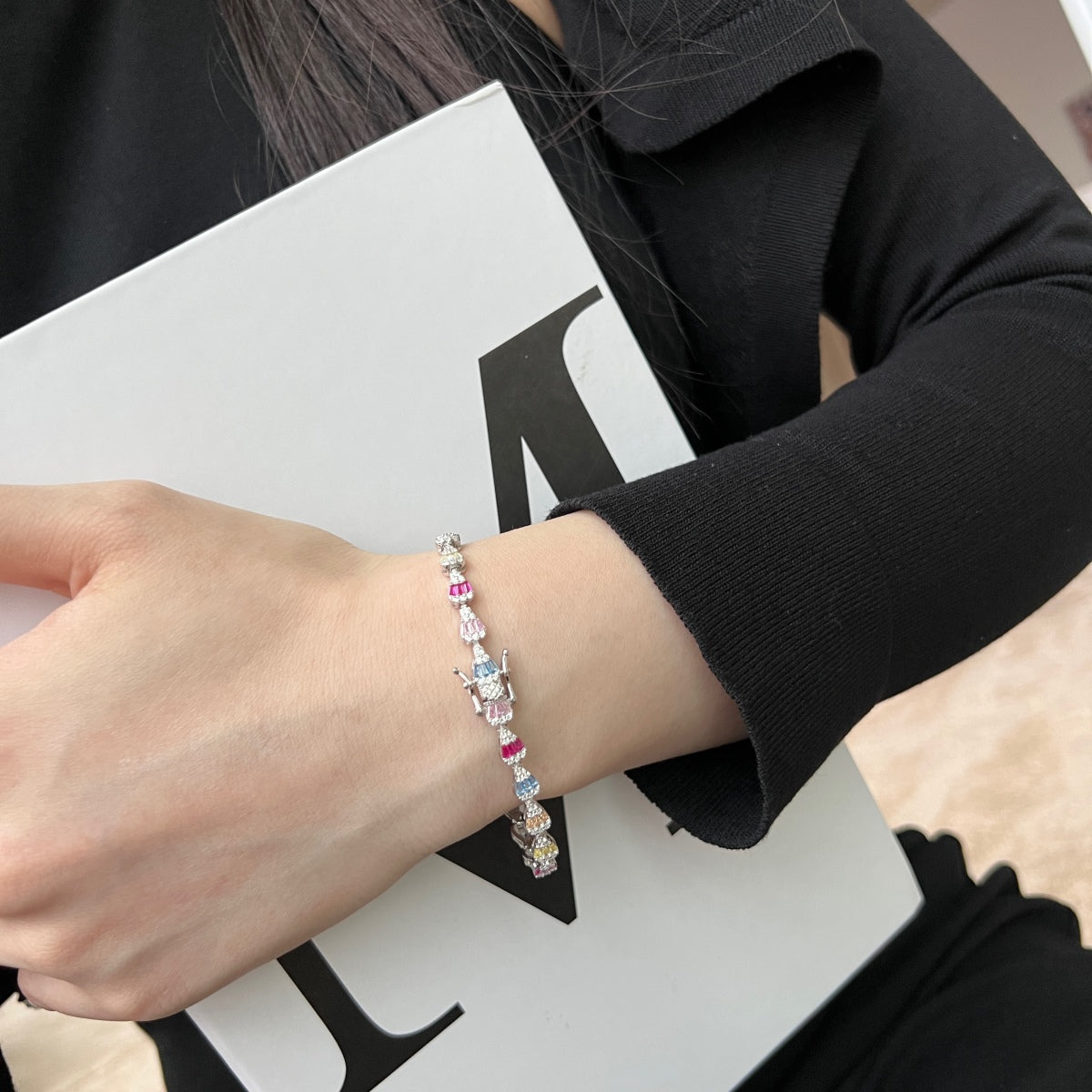 [LuckyStar]Radiant Water Drop Shape Daily Bracelet