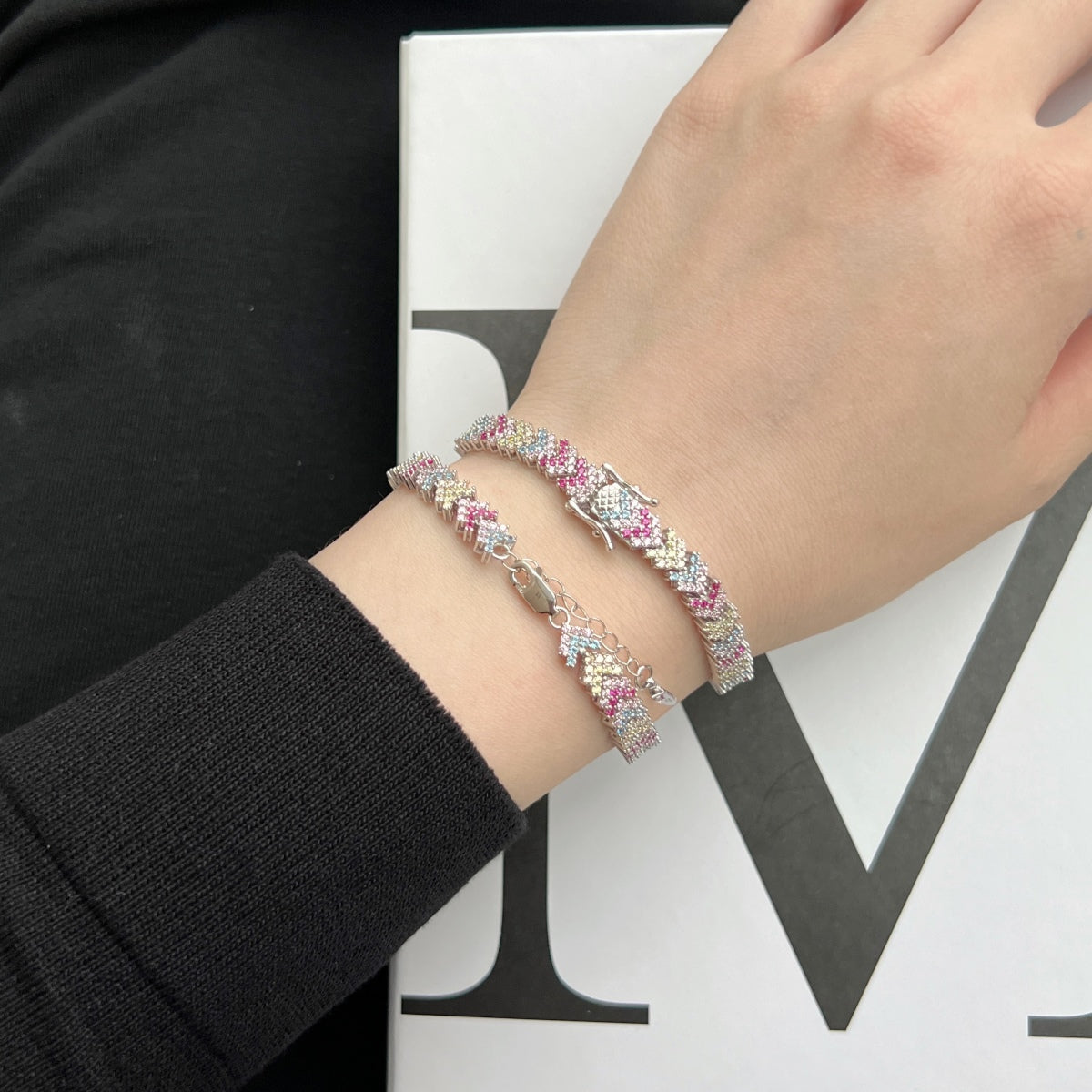 [LuckyStar]Ornate Sparkling Round Cut Party Bracelet
