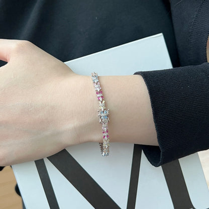 [LuckyStar]Radiant Colorful Emerald Cut Party Bracelet