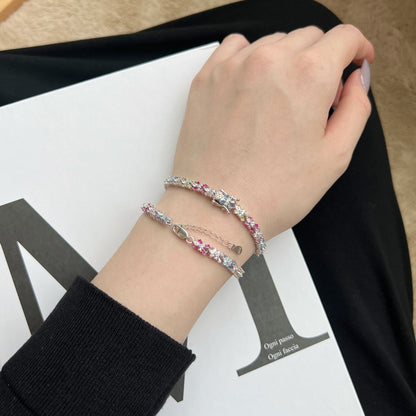 [LuckyStar]Radiant Colorful Emerald Cut Party Bracelet