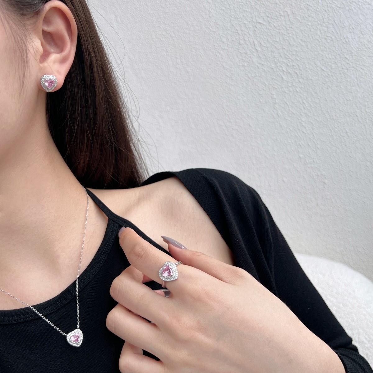 [LuckyStar]Dazzling Heart Shape Lover Earrings