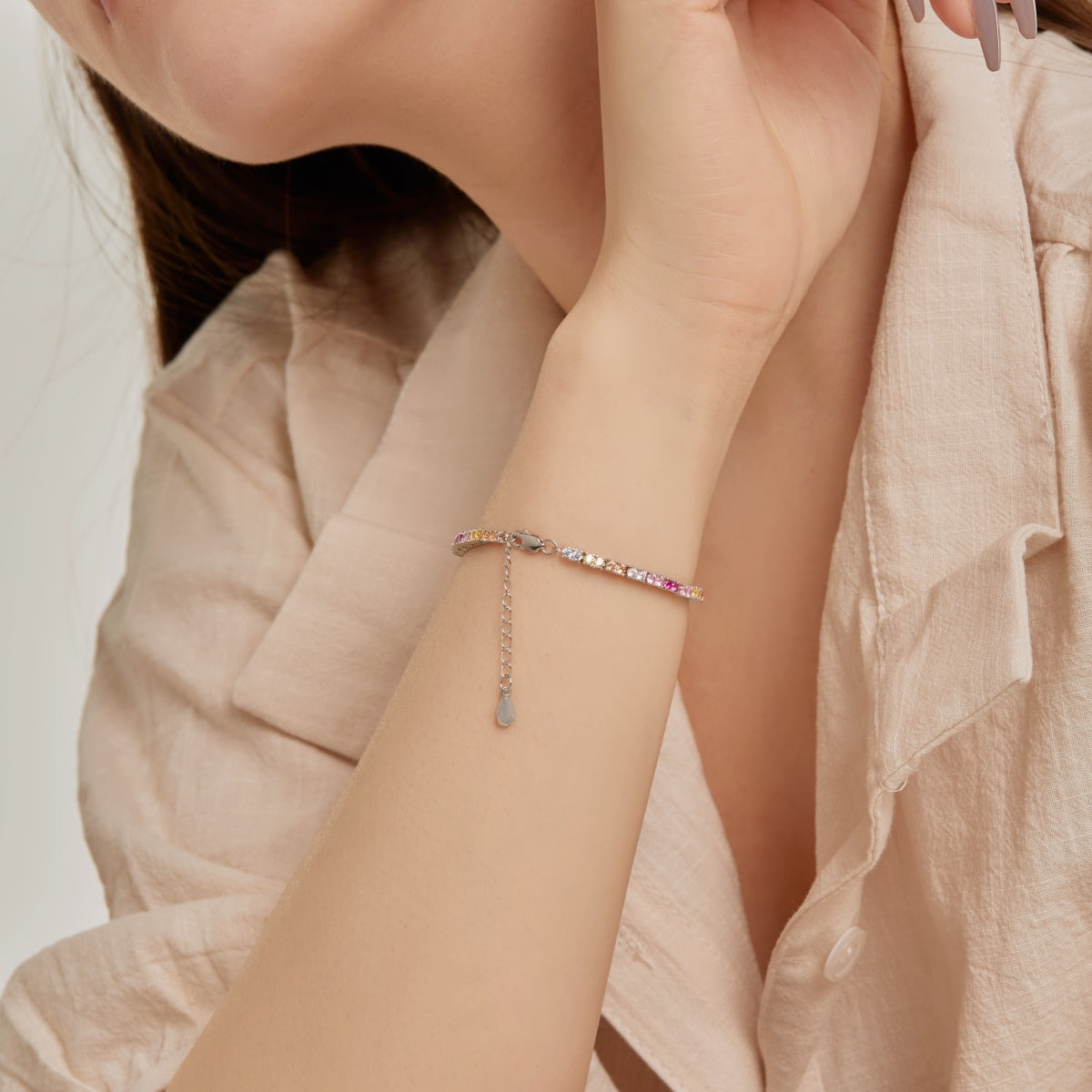 [LuckyStar]Delicate Romantic Heart Shape Lover Bracelet