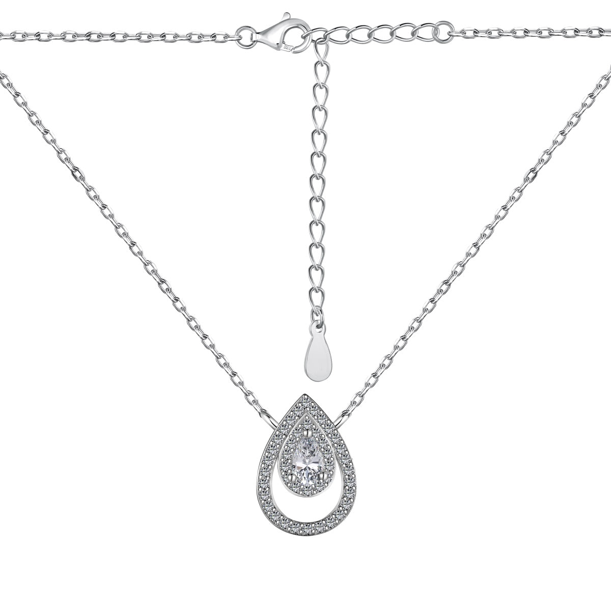 [LuckyStar]Sparkling Pear Cut Necklace