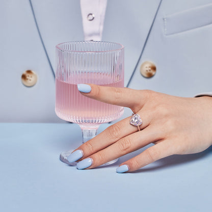 [LuckyStar]Delicate Ebullient Heart Shape Wedding Ring