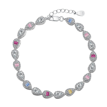 [LuckyStar]0.25 Carat Radiant Water Drop Shape Daily Bracelet