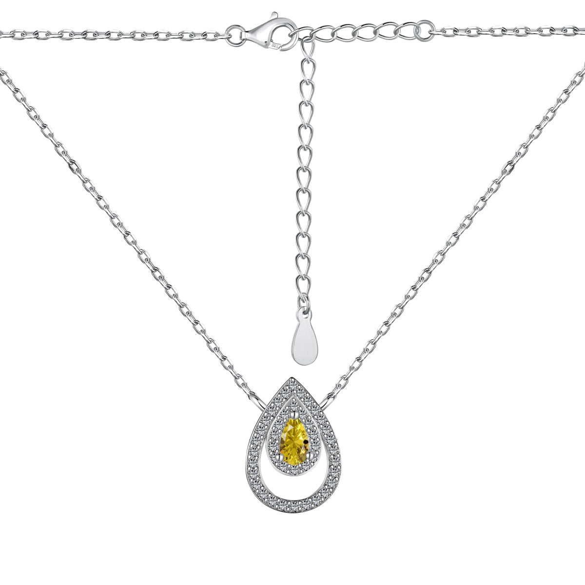 [LuckyStar]Sparkling Pear Cut Necklace