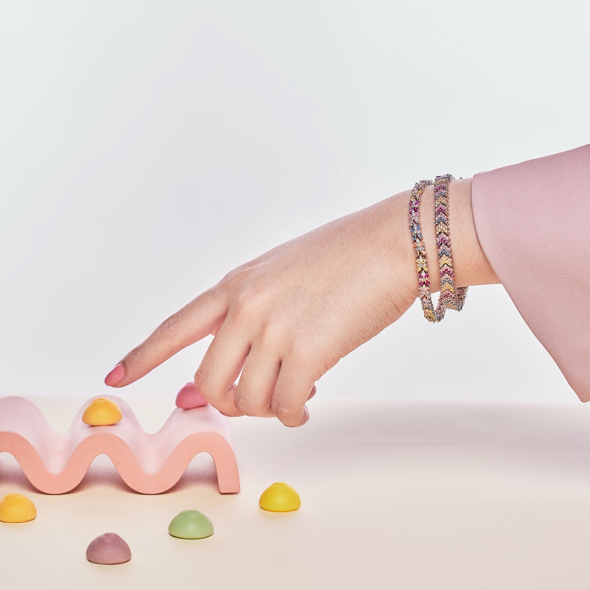 [LuckyStar]Radiant Colorful Emerald Cut Party Bracelet