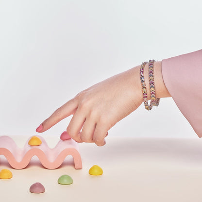 [LuckyStar]Radiant Colorful Emerald Cut Party Bracelet