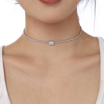 [LuckyStar]2.0 carat Ornate Emerald Cut Necklace