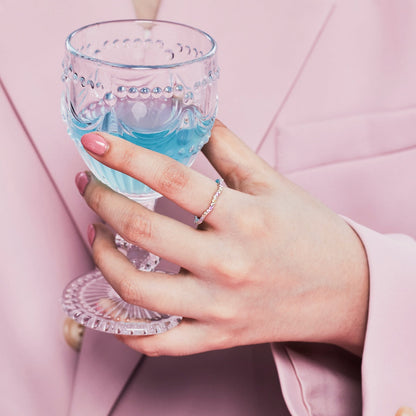 [LuckyStar]Dainty Colorful Round Cut Party Ring