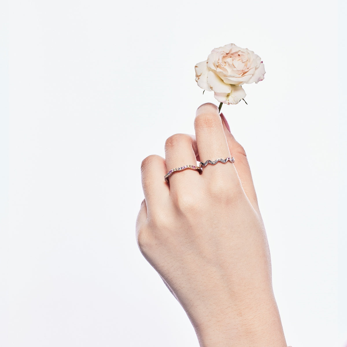 [LuckyStar]Dainty Colorful Round Cut Party Ring