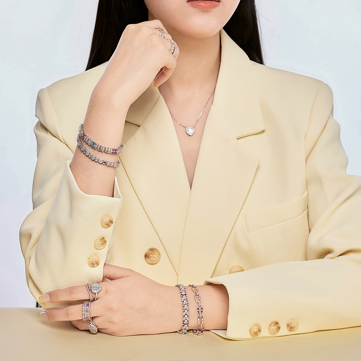 [LuckyStar]Delicate Colorful Multi Cut Party Bracelet