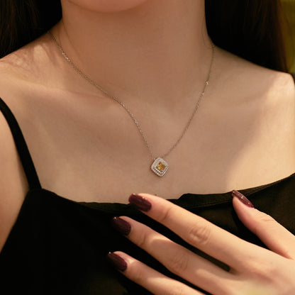 [LuckyStar]Sparkling Asscher Cut Necklace