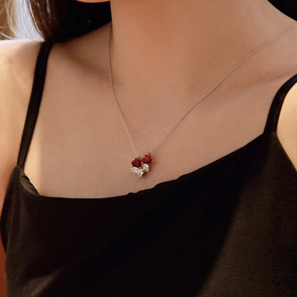 [LuckyStar]Dainty Red Heart Necklace