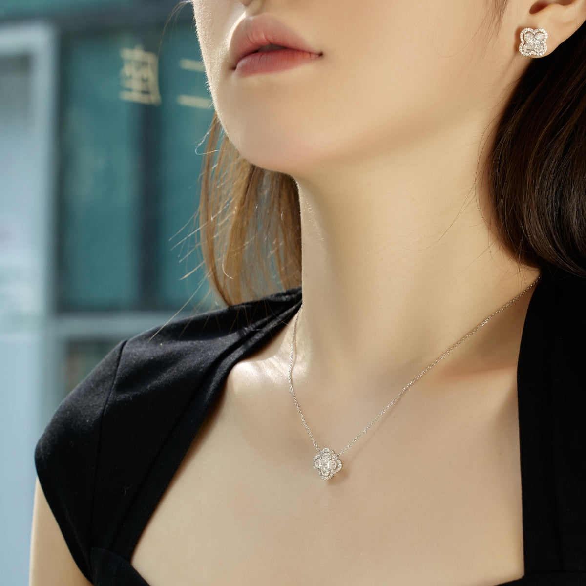 [LuckyStar]Spliced Lucky Four-Leaf Clover Versatile Necklace