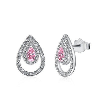 [LuckyStar]Sparkling Delicate Water Drop Shape Daily Earrings