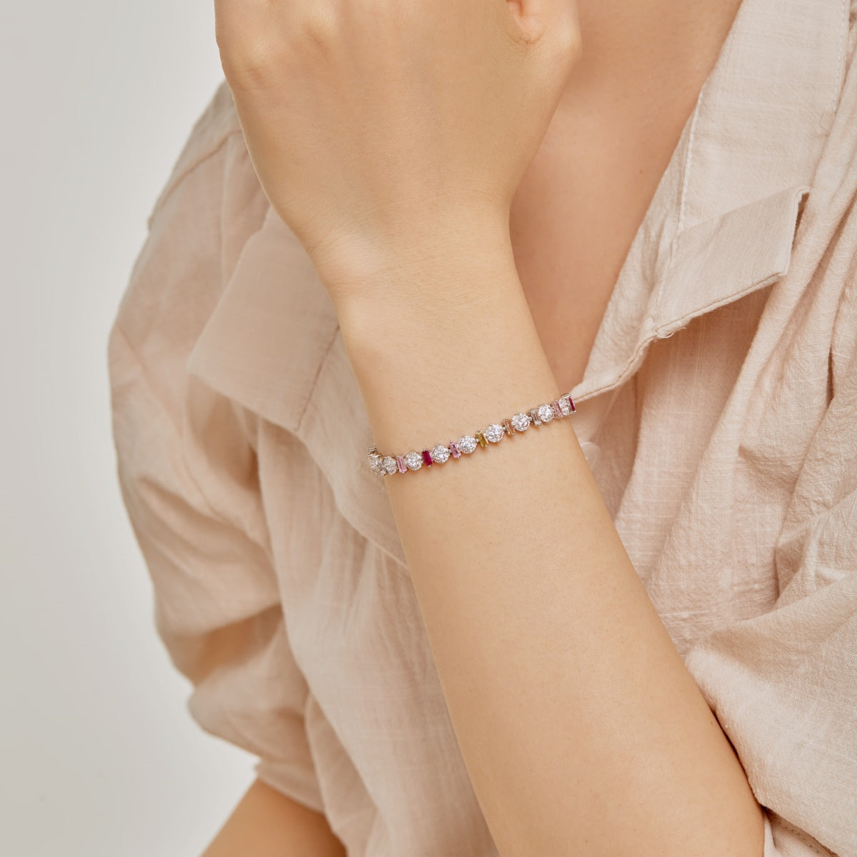 [LuckyStar]Radiant Colorful Round Shape Daily Bracelet