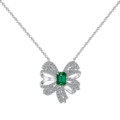 [LuckyStar]Luxurious Flower Shape Emerald Cut Necklace