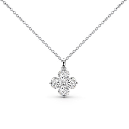 [LuckyStar]Heart-Shaped Four-Leaf Clover Bead Necklace