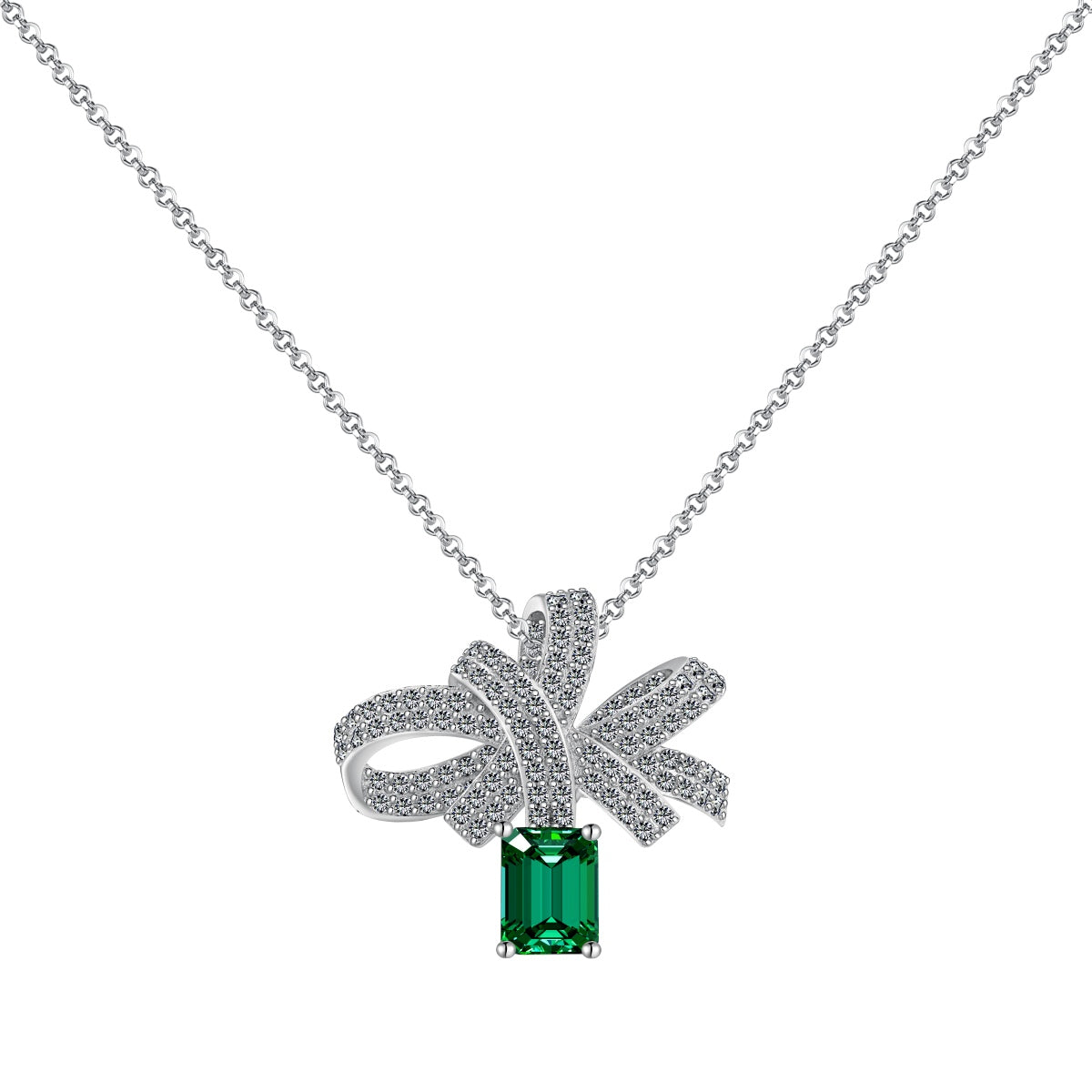 [LuckyStar]Luxurious Flower Shape Emerald Cut Necklace