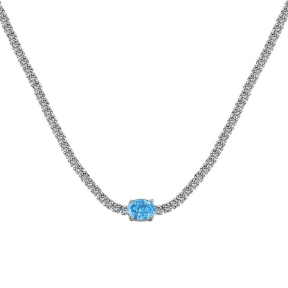 [LuckyStar]1.0 Carat Shining Oval Cut Necklace