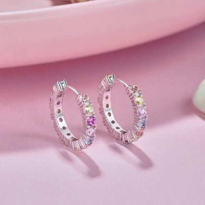 [LuckyStar]Radiant Colorful Round Cut Earrings