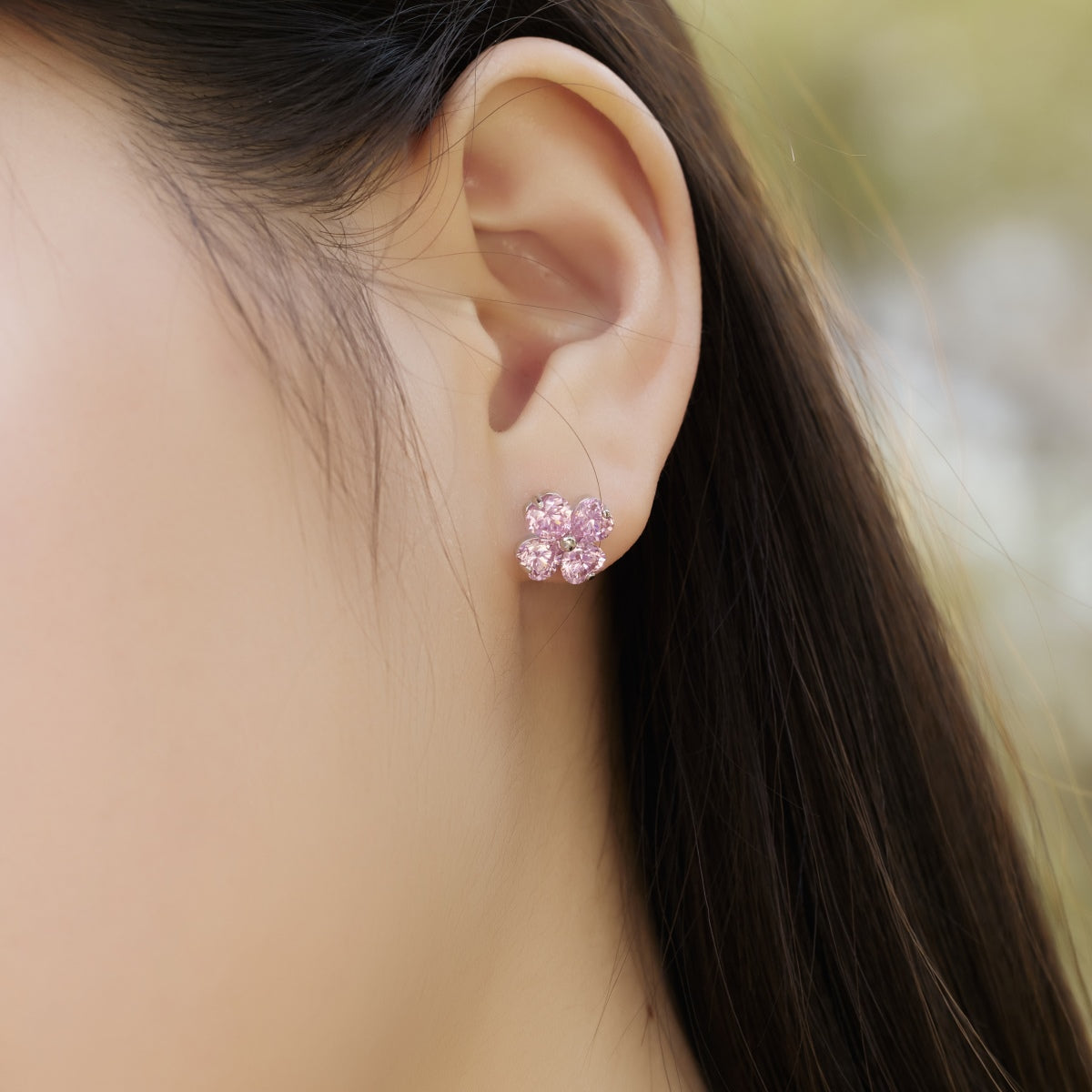 [LuckyStar]Four-Leaf Clover Ball Earrings
