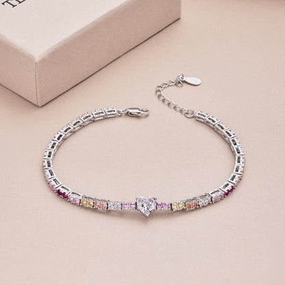 [LuckyStar]Delicate Romantic Heart Shape Lover Bracelet
