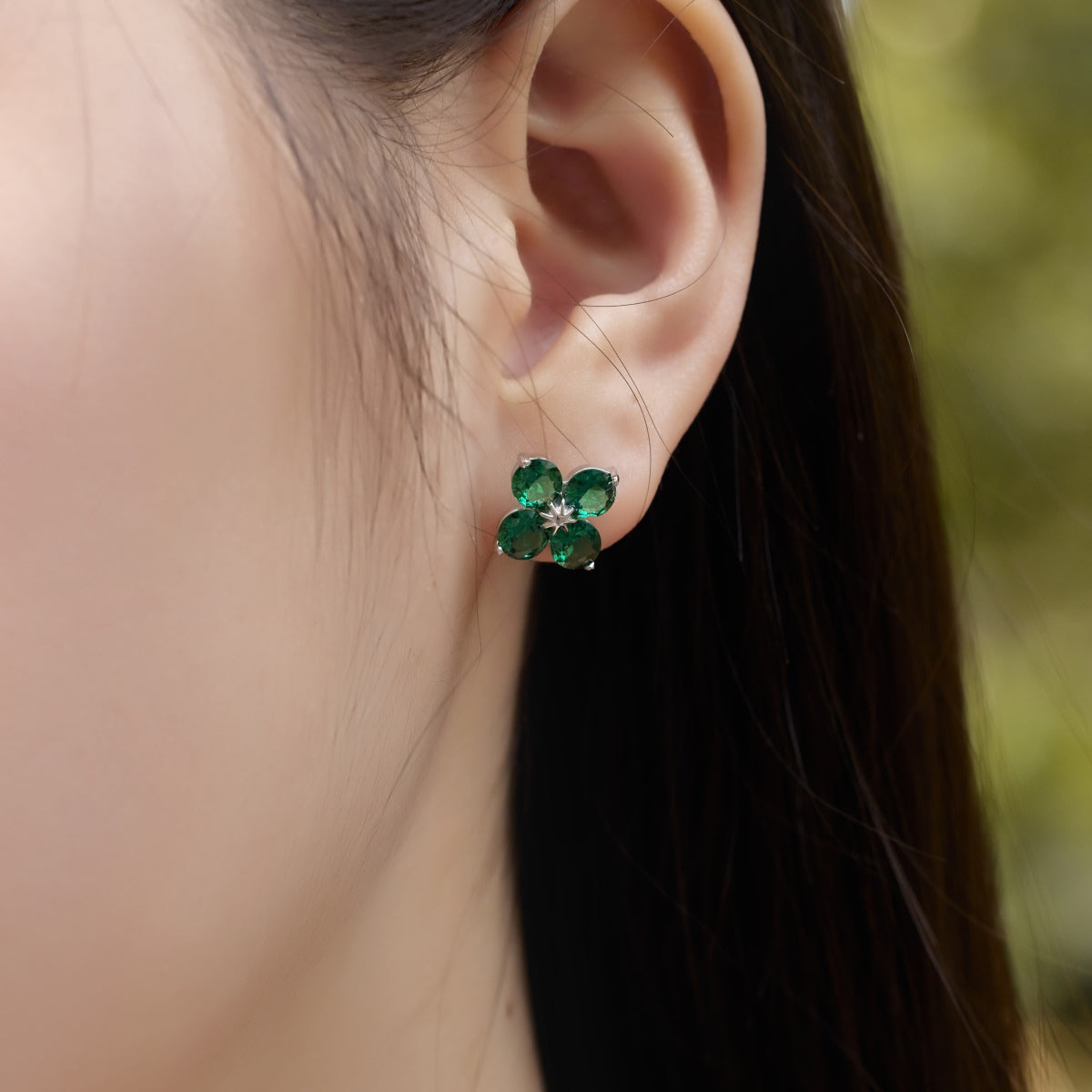 [LuckyStar]Four-Leaf Clover Eight-Pointed Star Earrings