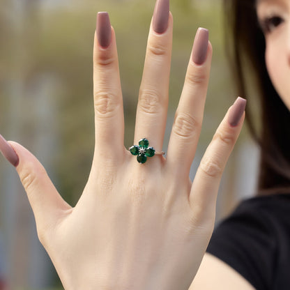 [LuckyStar]Four-Leaf Clover Eight-Pointed Star Ring
