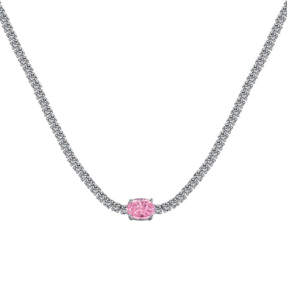 [LuckyStar]1.0 Carat Shining Oval Cut Necklace