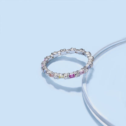 [LuckyStar]Charming Colorful Round Cut Daily Ring