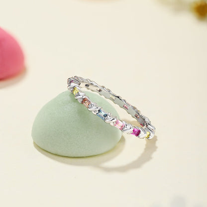 [LuckyStar]Charming Colorful Round Cut Daily Ring