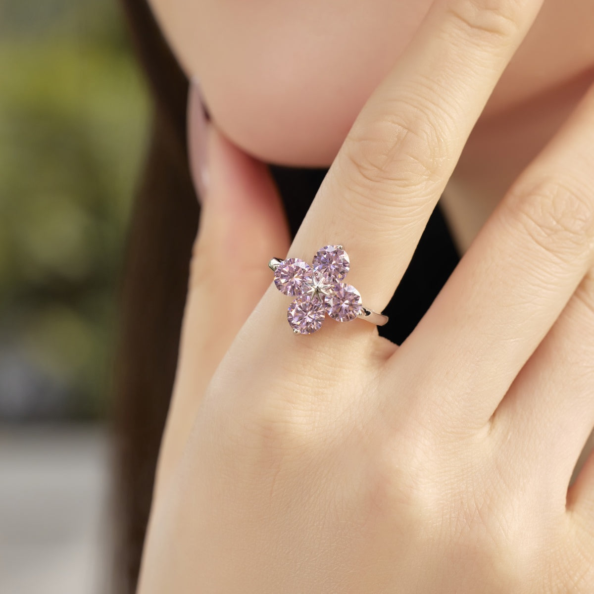 [LuckyStar]Four-Leaf Clover Eight-Pointed Star Ring
