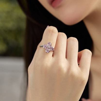 [LuckyStar]Four-Leaf Clover Eight-Pointed Star Ring