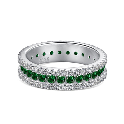 [LuckyStar]Delicate Colorful Round Cut Daily Ring
