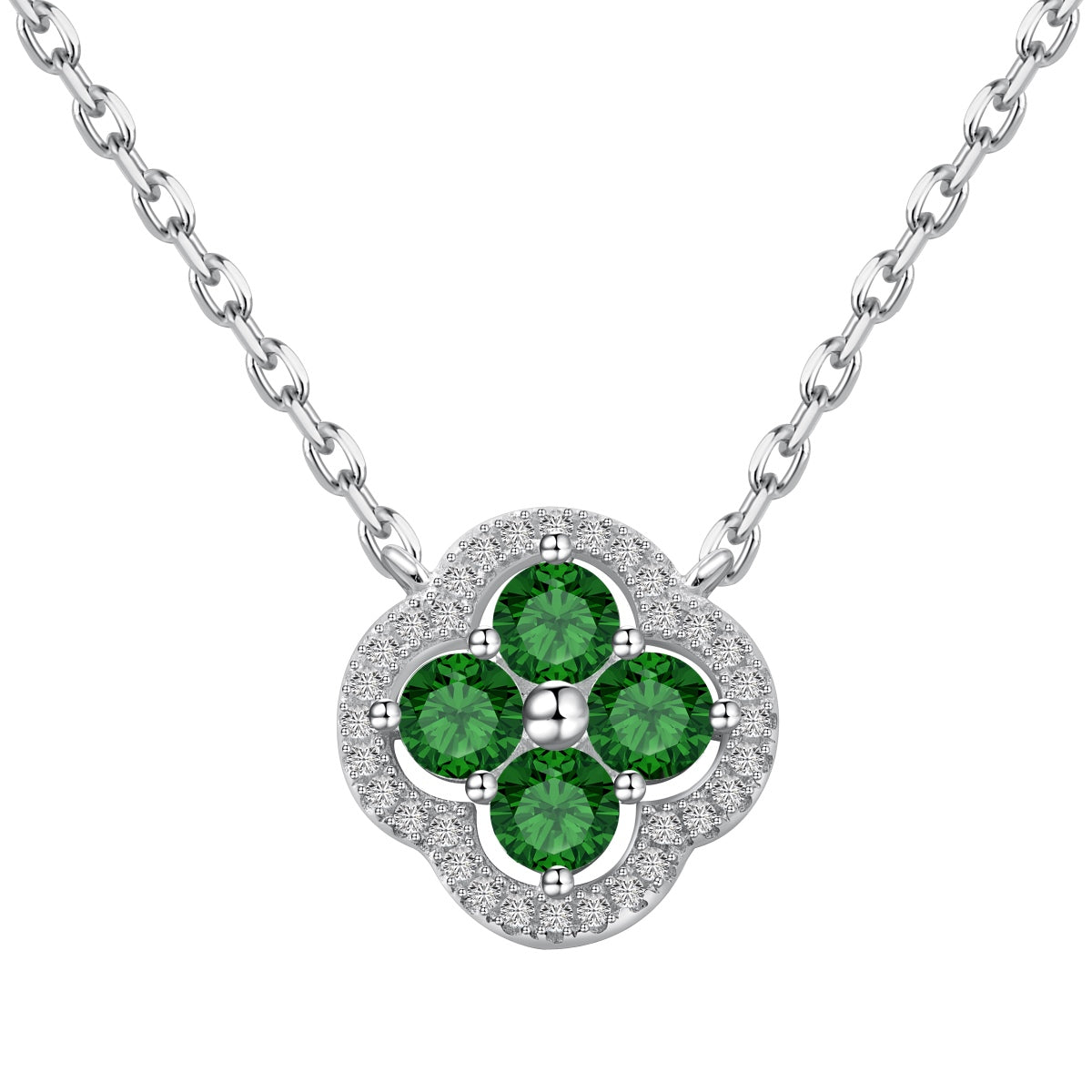 [LuckyStar]Exquisite Necklace With Four-Leaf Clover Flower Design