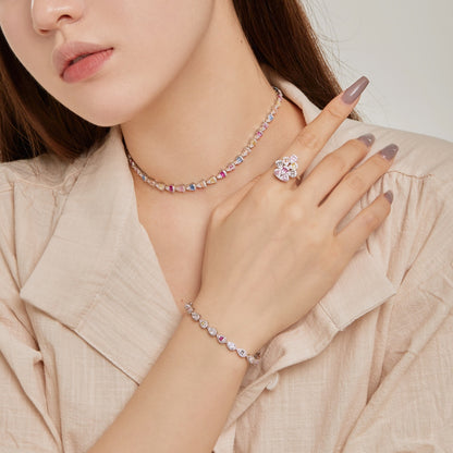 [LuckyStar]0.25 Carat Radiant Water Drop Shape Daily Bracelet