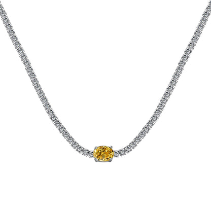 [LuckyStar]1.0 Carat Shining Oval Cut Necklace