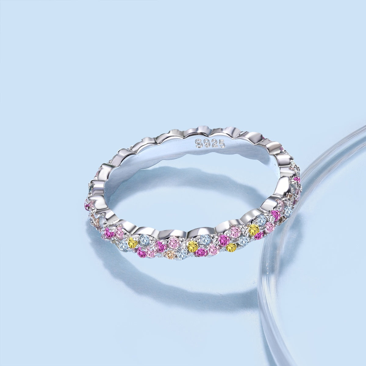 [LuckyStar]Dainty Ebullient Round Cut Daily Ring